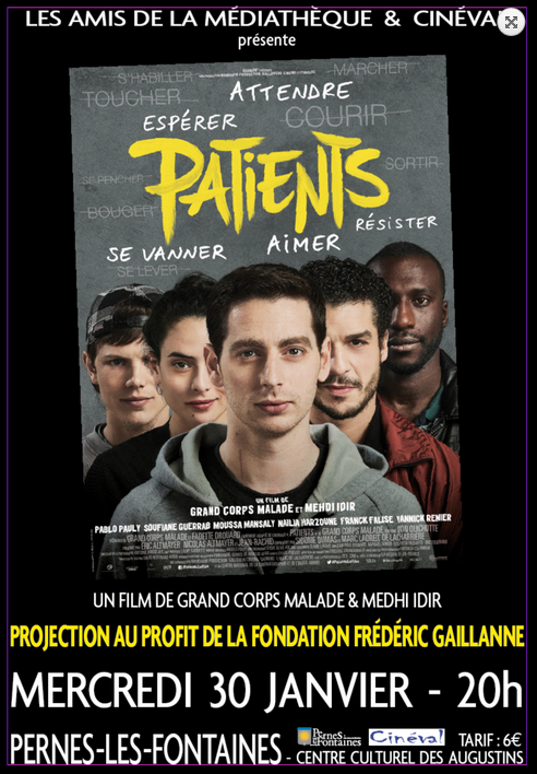 Médiathèque et CINEVAL: projection du film "Patients"