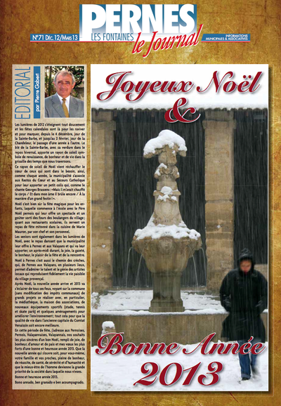 Le journal de Pernes N° 71 - décembre 2012 à mars 2013