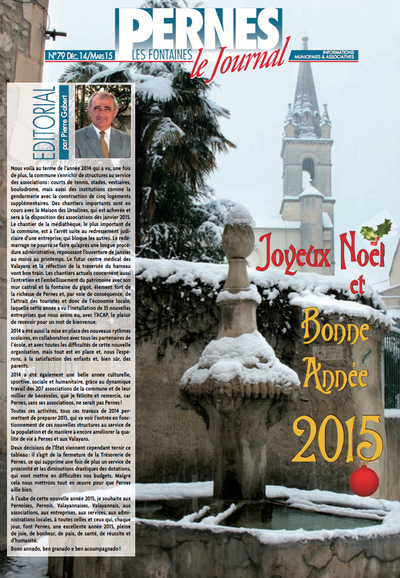 Le Journal de Pernes - décembre à mars 2015