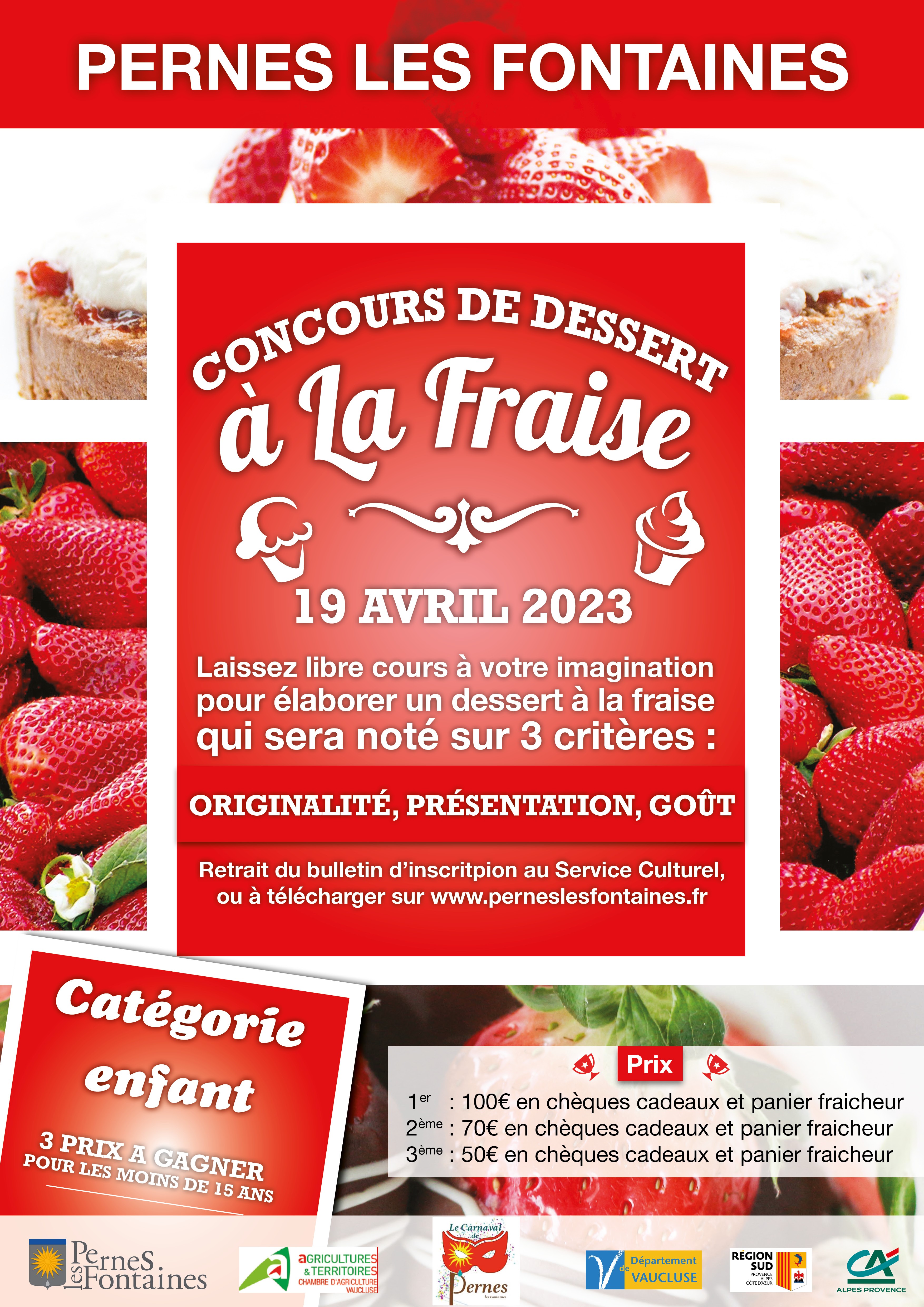 Concours de dessert à la fraise