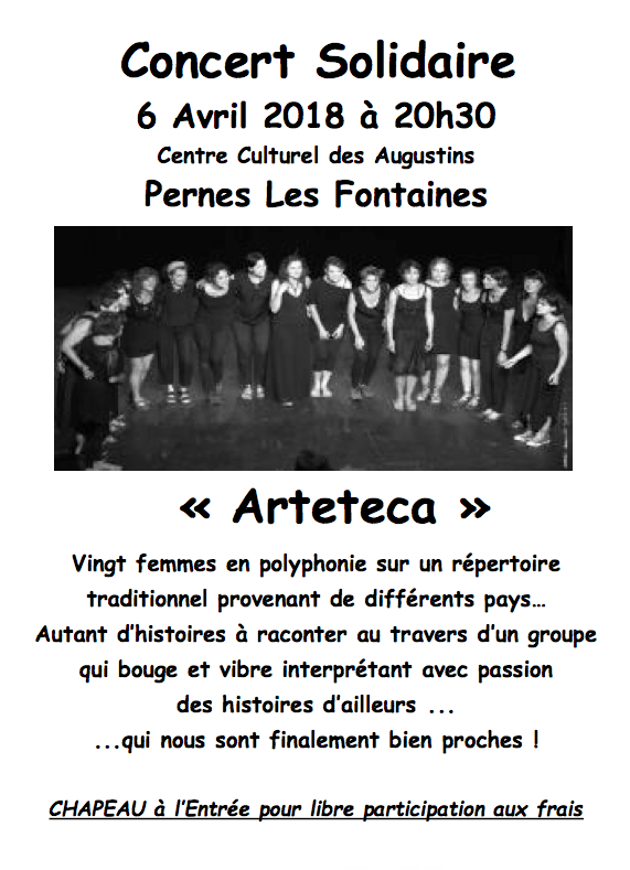 Concert de soutien au Collectif Réfugiés du Vaucluse et à Peuples Solidaires