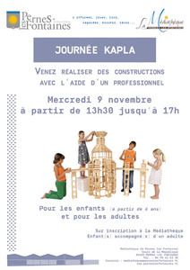 Journée Kapla à la Médiathèque de Pernes-les-Fontaines