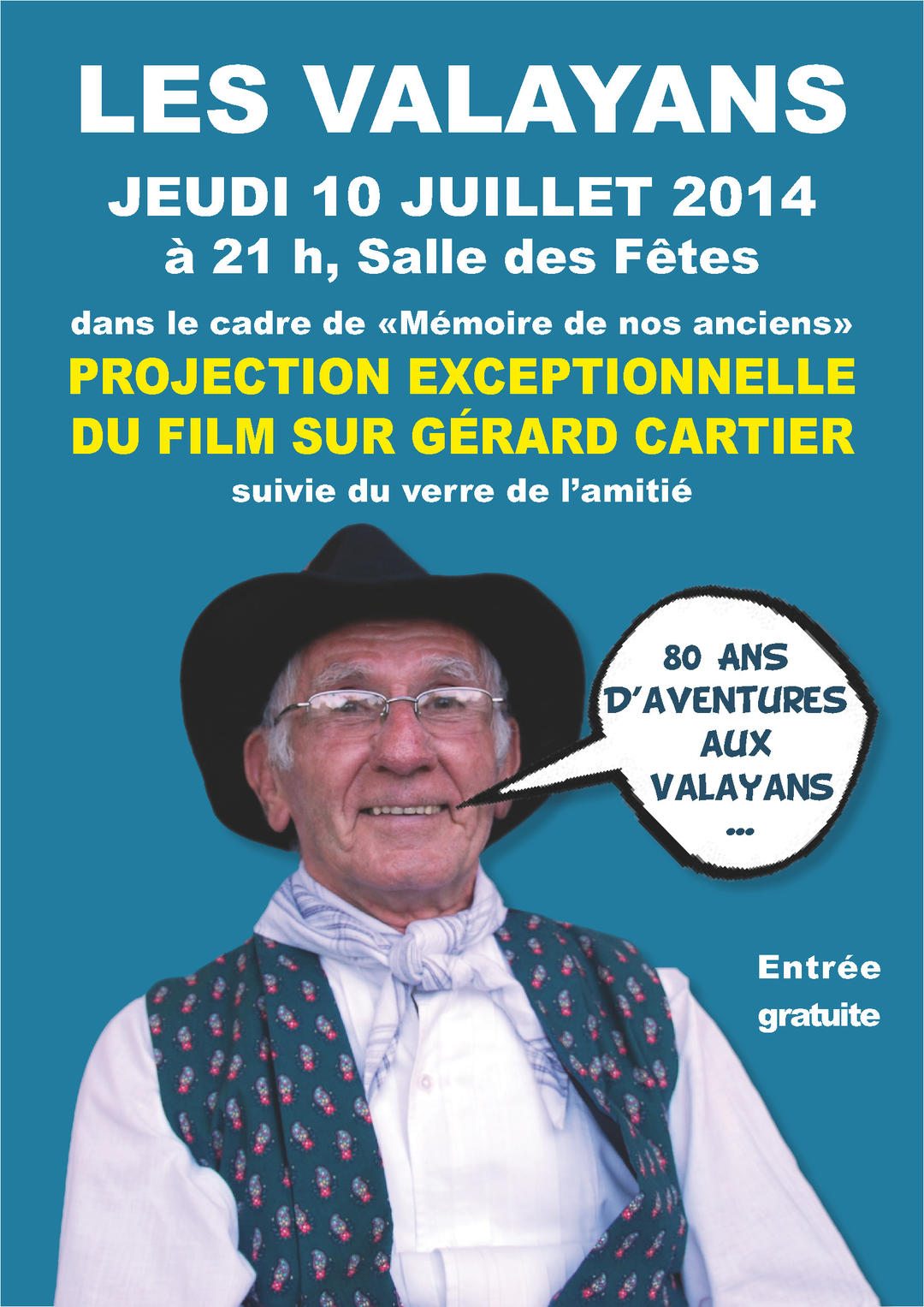 Projection aux Valayans