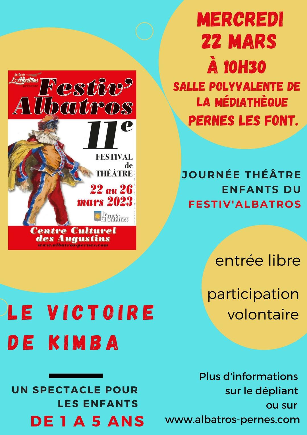 Journée théâtre enfants du Festiv'Albatros séance de 10h30