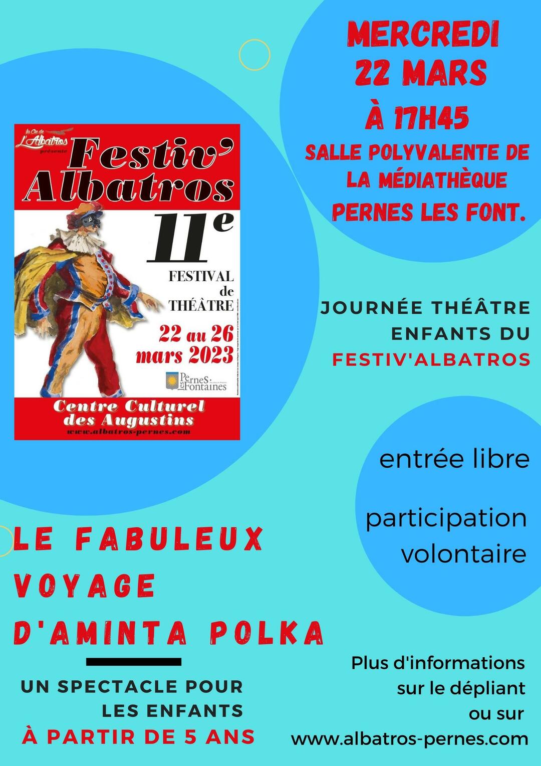 Journée théâtre enfants du Festiv'Albatros séance de 17h45