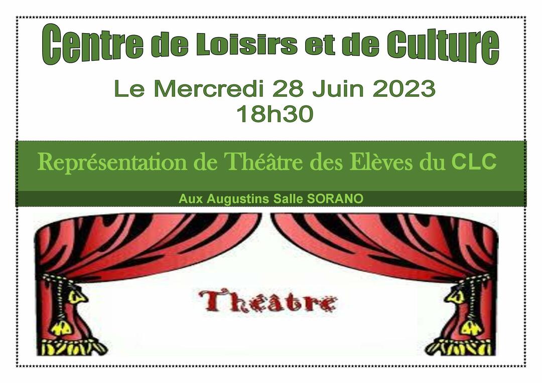 Représentation de Théâtre du CLC