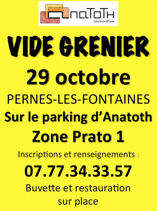 Vide grenier Anatoth