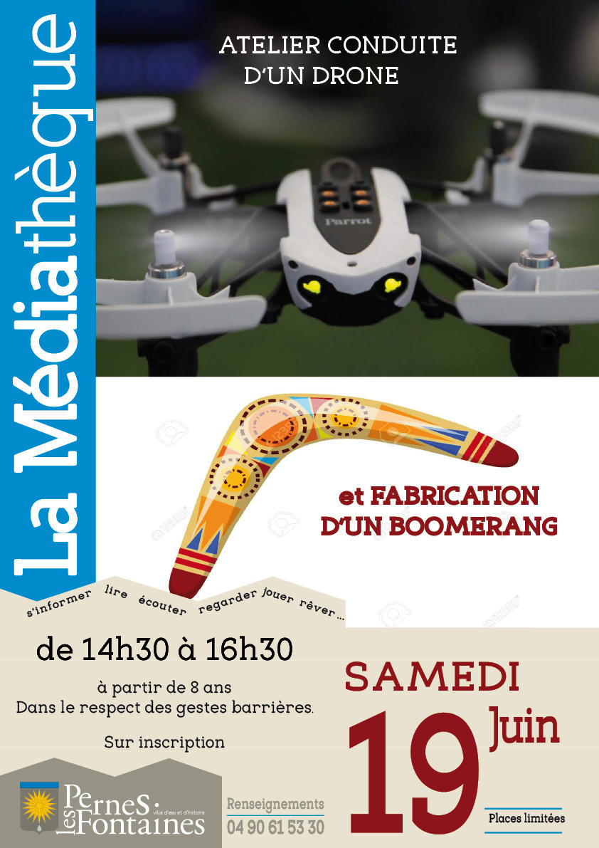Médiathèque : Atelier drône-boomerang