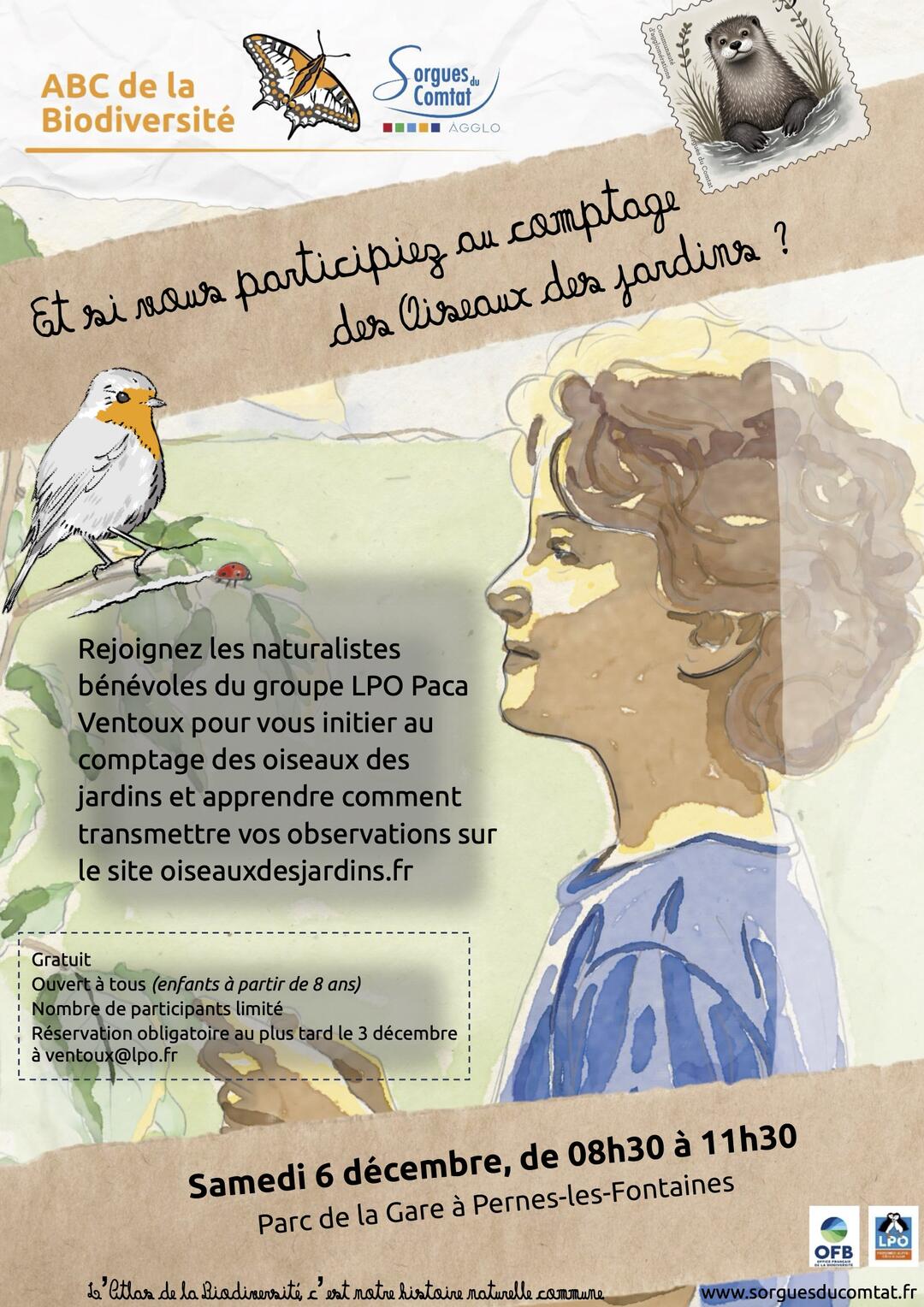 ABC, de la biodiversité, apprenez à compter les oiseaux
