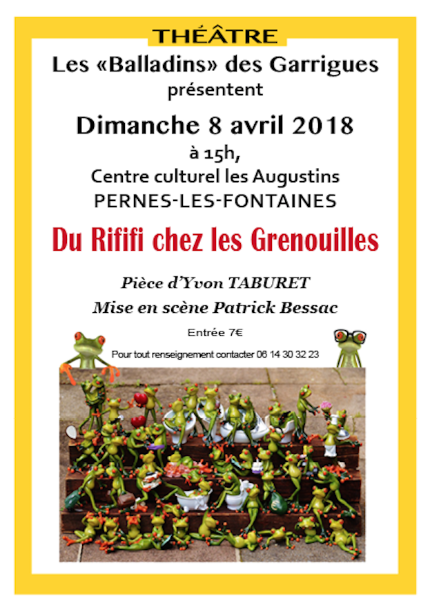Théâtre : "Du rififi chez les grenouilles"
