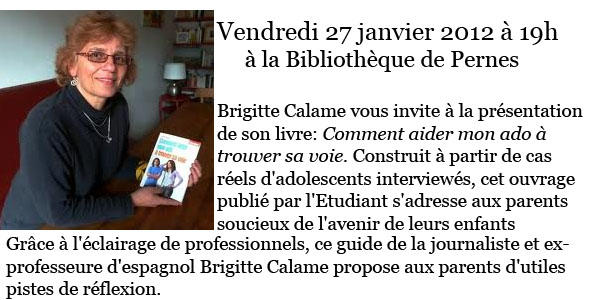 Rencontre dédicace avec Brigitte Calame