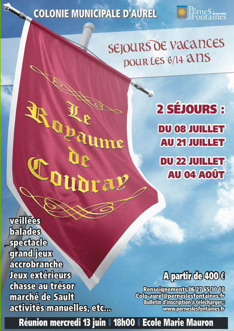 Réunion d'informations Colonie d'Aurel juillet 2018