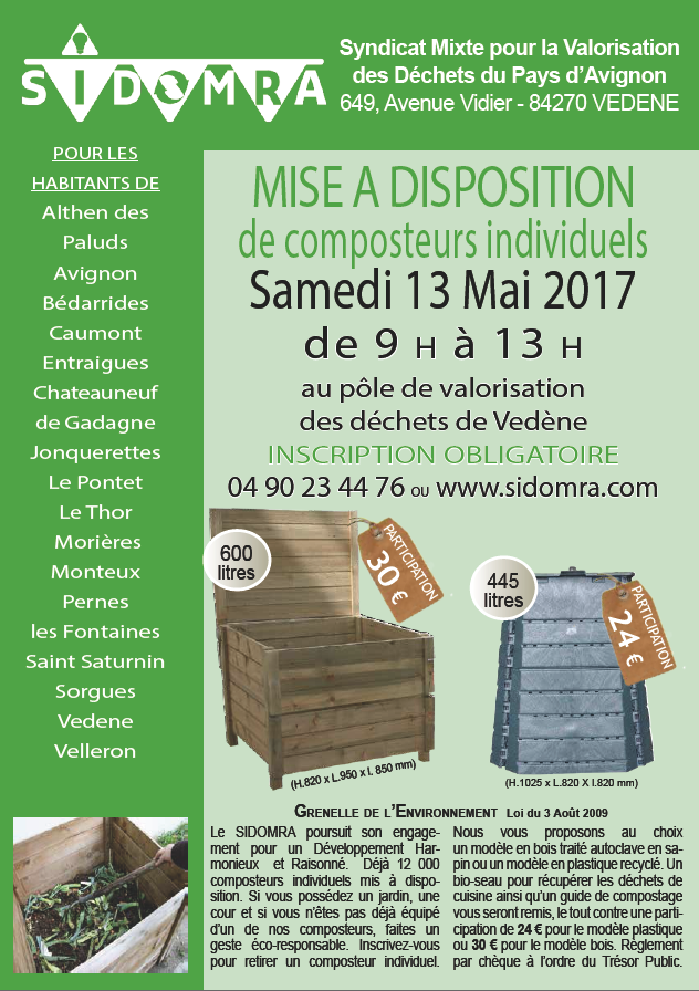 Distribution de composteurs