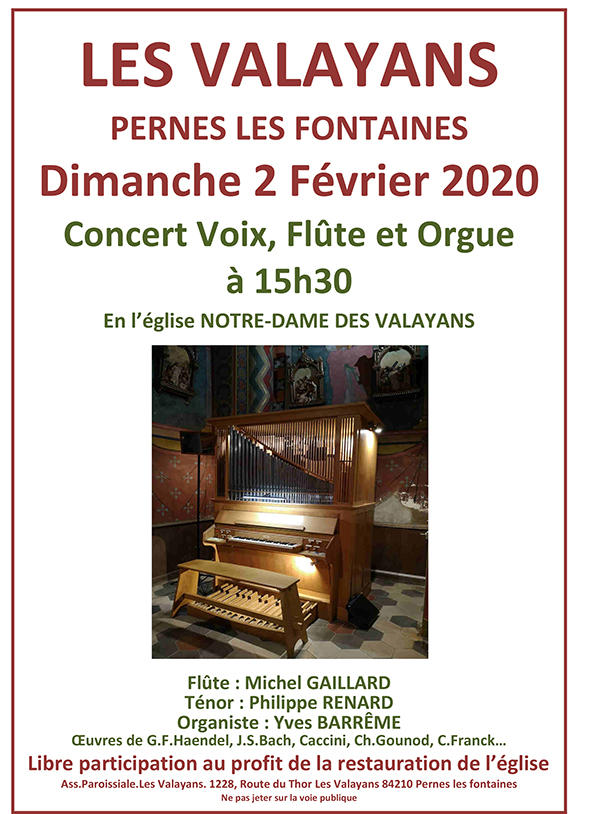 Concert voix, flûte et orgue