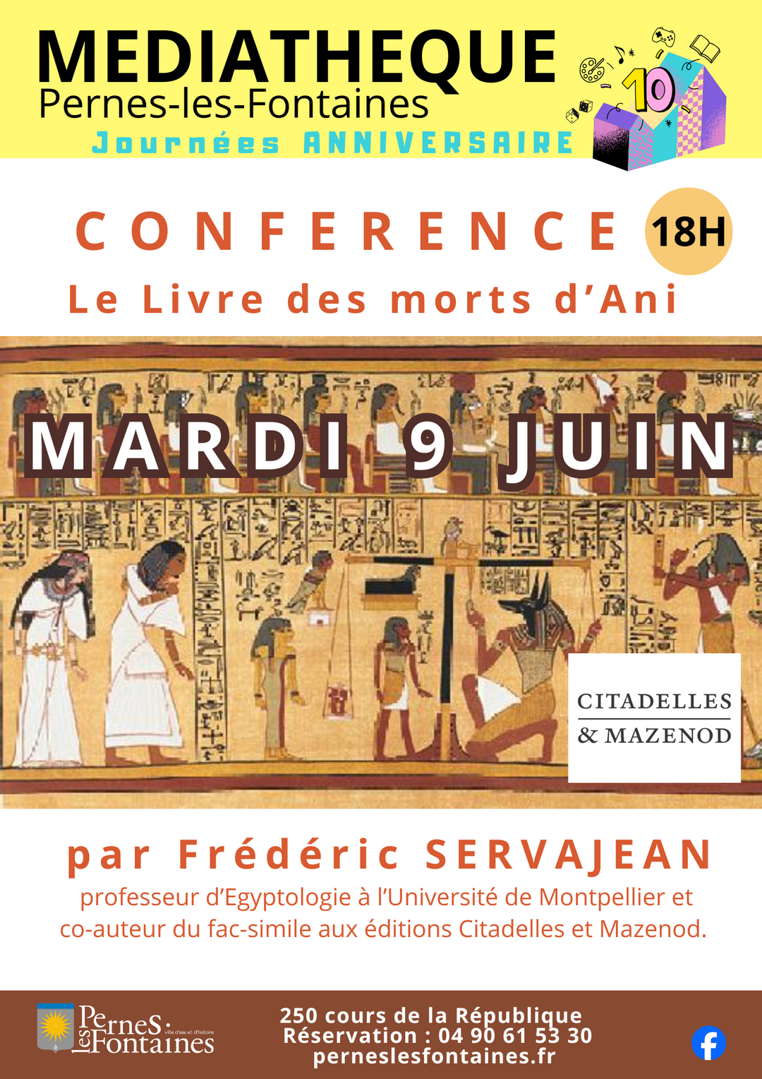 La Médiathèque : Conférence "Le Livre des Morts d'Ani"
