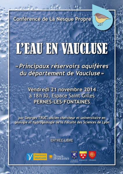Conférence : L'eau en Vaucluse