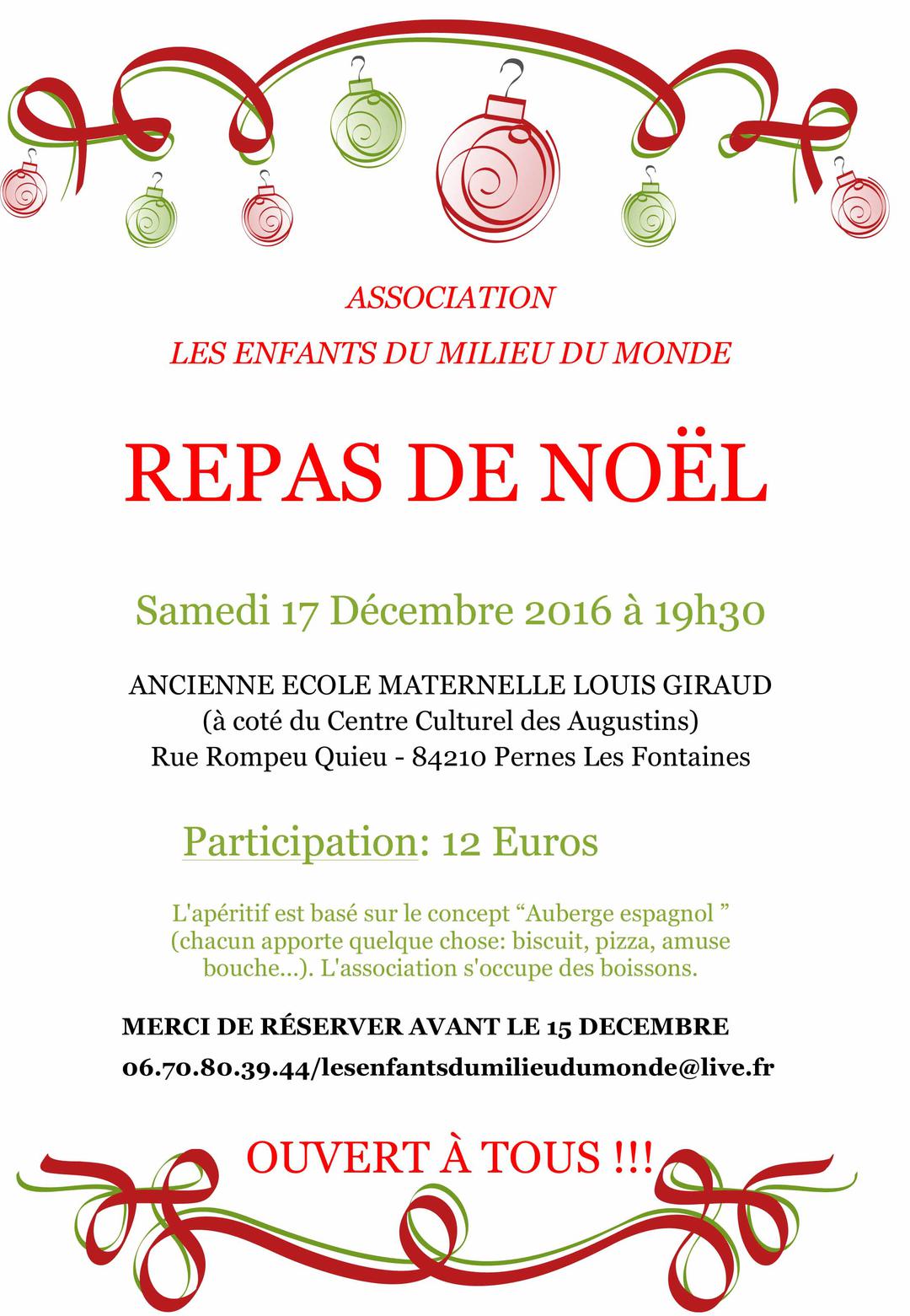 Repas de Noël associatif