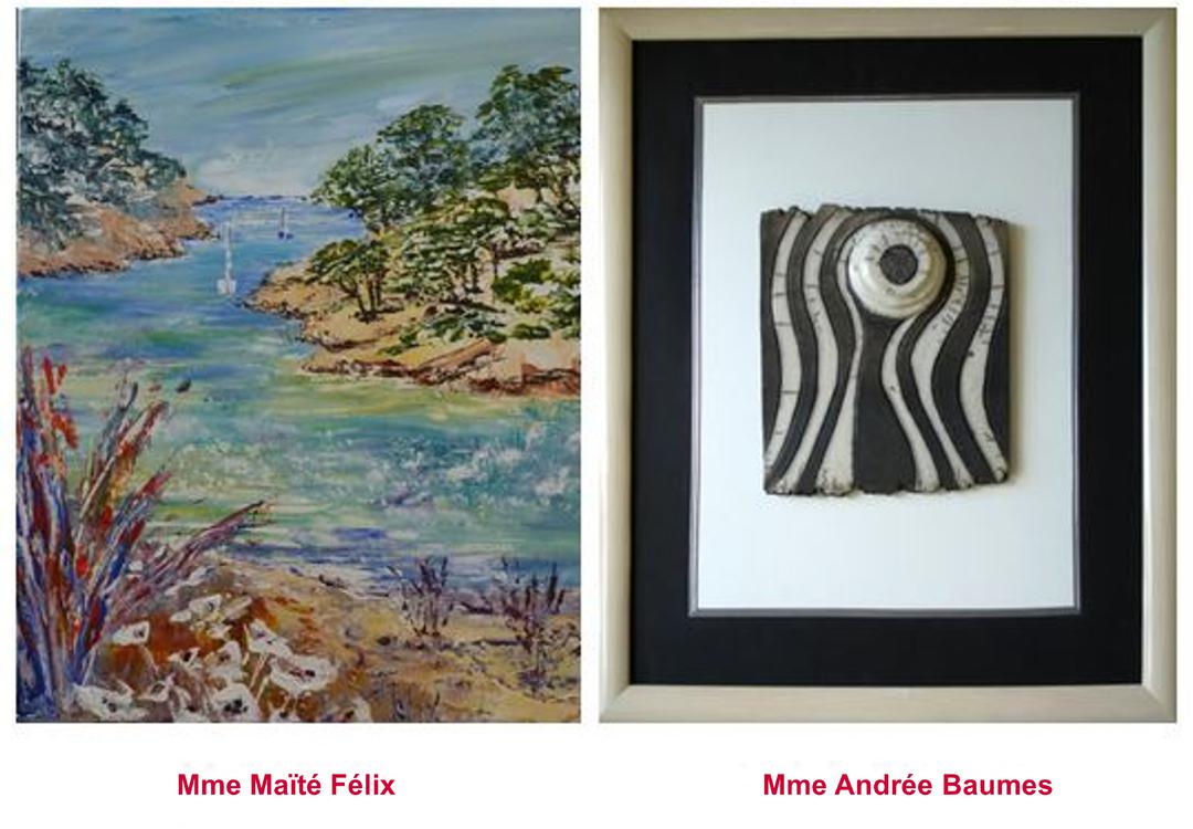 Exposition de peinture au couteau et sculpture