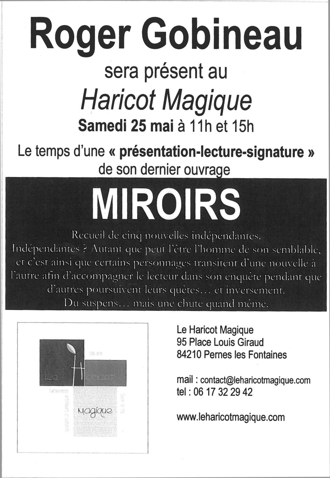 "Miroirs" de Roger Gobineau