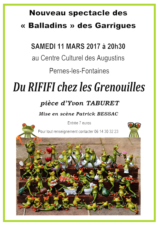 Théâtre : Du Rififi chez les grenouilles