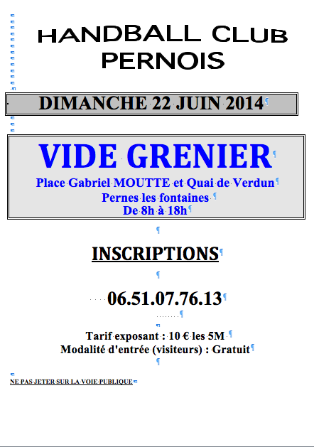Vide grenier