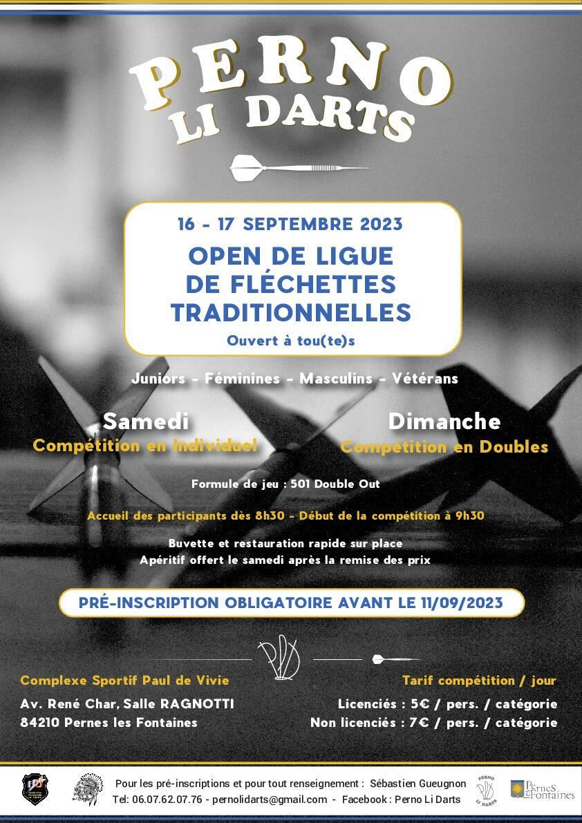 FLÉCHETTES : OPEN DE LIGUE