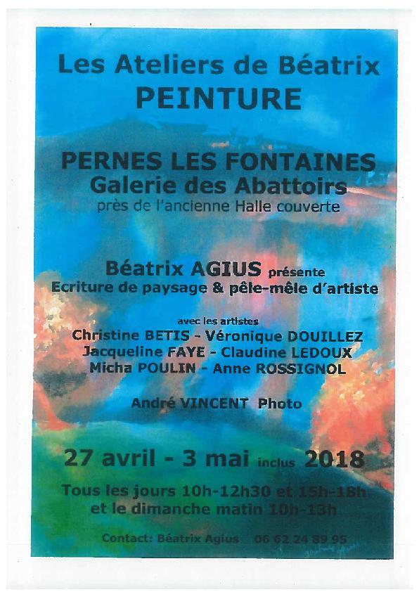 Exposition ateliers de Béatrix AGIUS