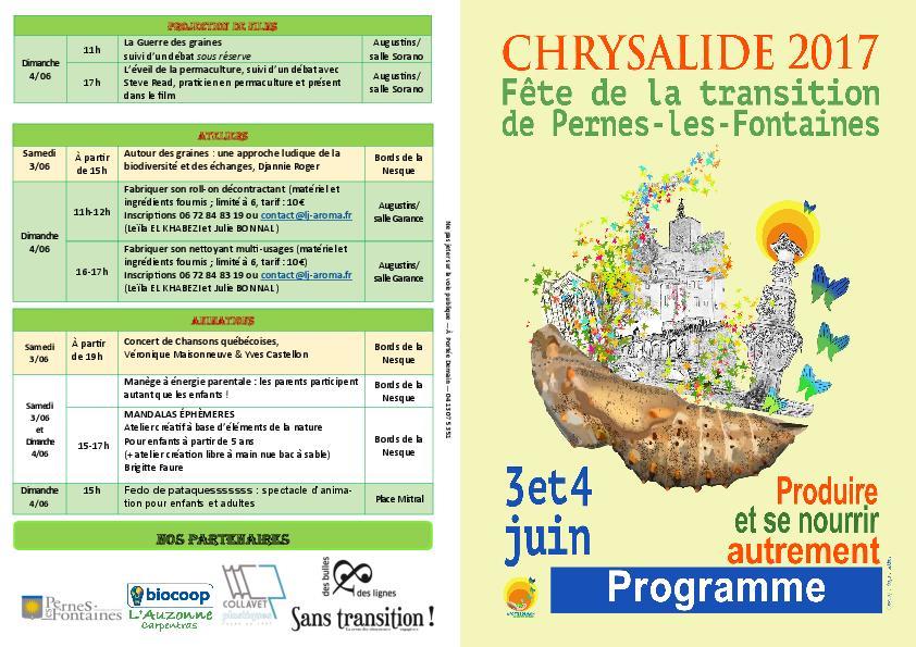 Chrysalide : Fête de la transition