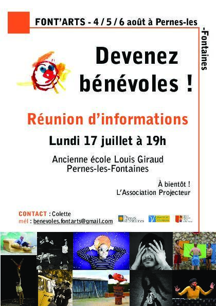 Font'Arts : devenez bénévoles