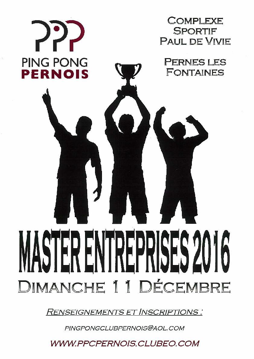 Tournoi Master Entreprise du Club de ping-pong