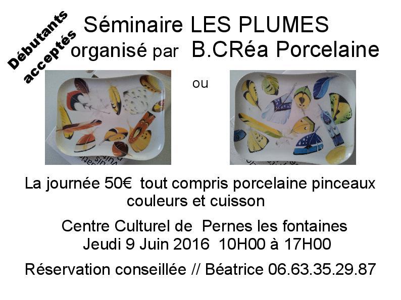 Séminaire de peinture porcelaine