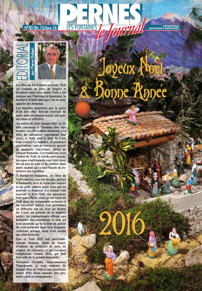 Le Journal de Pernes n°83 - Décembre 2015 à mars 2016